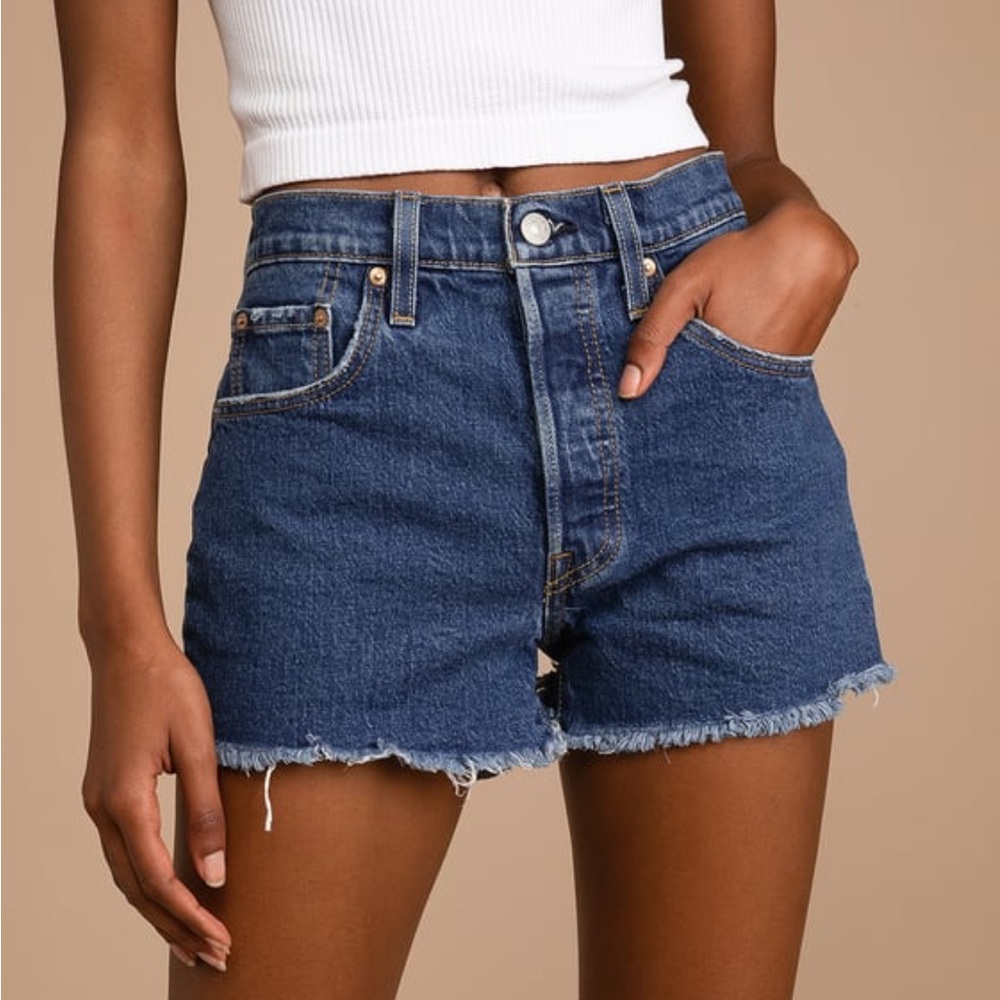 Levi’s 501 Medium Wash High Rise Denim Shorts